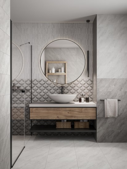 Настенная плитка Gracia Ceramica Tanto 04 25x60 см 1.2 м² цвет серый