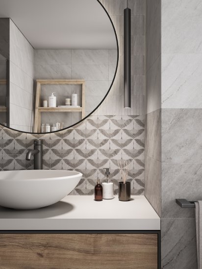 Настенная плитка Gracia Ceramica Tanto 04 25x60 см 1.2 м² цвет серый