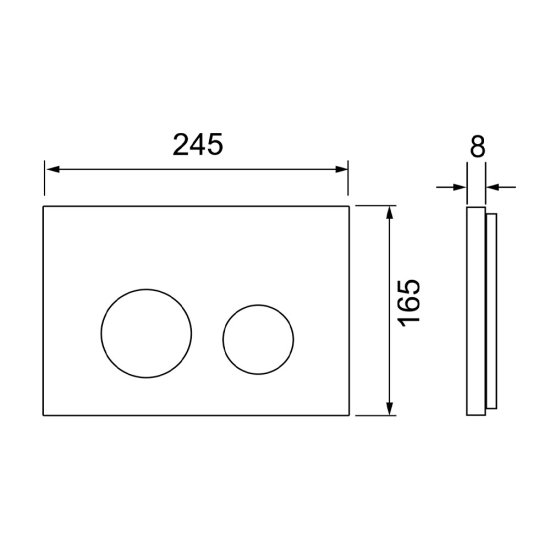 Клавиша смыва для инсталляций Tece Spring loop песочно-бежевая (S240610)