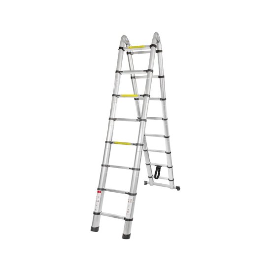 Алюминиевая бытовая телескопическая лестница-стремянка Forsage F-UP250-M