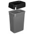 Контейнер для мусора Econova Smart Bin Pro с крышкой 50 л пластик черный