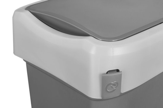 Контейнер для мусора Econova Smart Bin с крышкой 25 л пластик серый