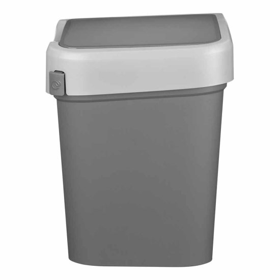 Контейнер для мусора Econova Smart Bin с крышкой 25 л пластик серый