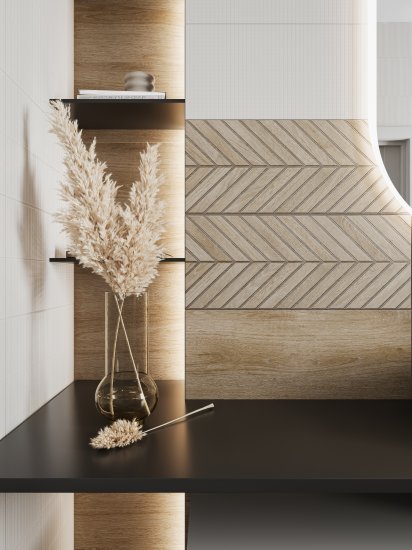 Настенная плитка Gracia Ceramica Shine 02 25x60 см 1.2 м² цвет белый