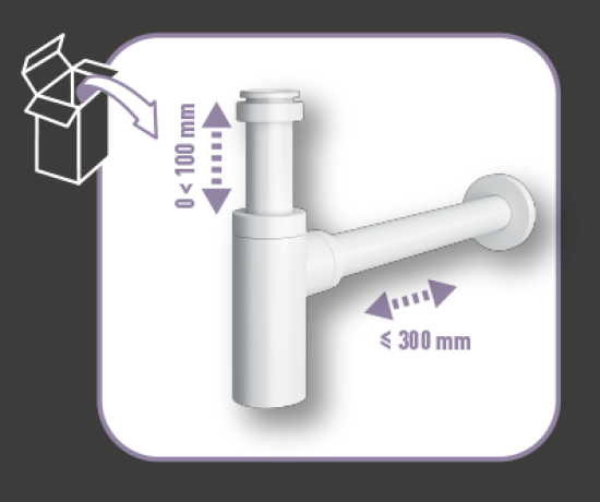Сифон для раковины MONLID 32 мм хром
