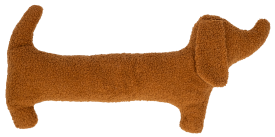 Декоративная подушка Такса 60x20 см цвет коричневый