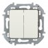 Выключатель Legrand Inspiria двухклавишный встраиваемый слоновая кость (673621)