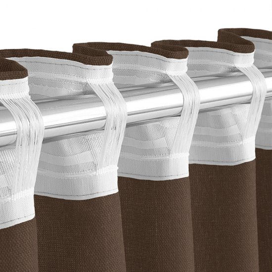 Штора рогожка шоколад 165х270 см Волшебная Ночь Крафт (763070)