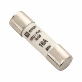 Вставка плавкая EKF ПВЦ 2P 16А 50 кА 500 В цилиндрическая (20 шт.) (pvc-10х38-16)