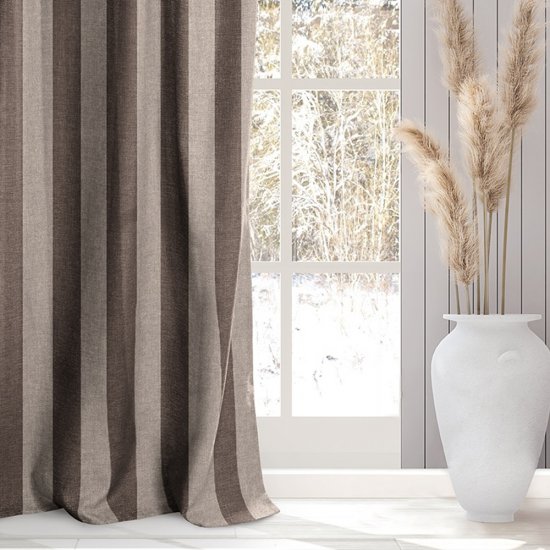 Штора рогожка капучино 200х270 см Волшебная Ночь Зебра (777131)