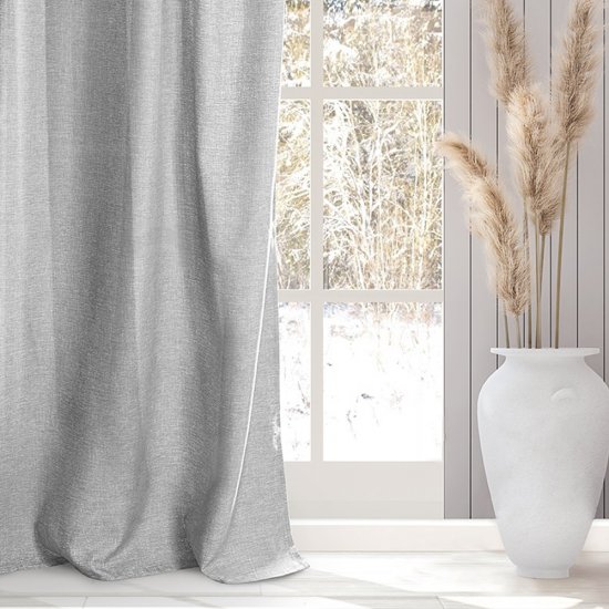 Штора рогожка пепельно-серая 200х270 см Волшебная Ночь Крафт (777129)