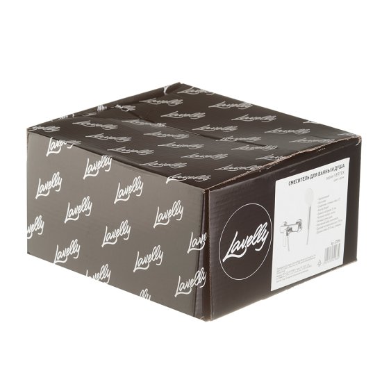 Смеситель для душа без излива Lavelly Vertex хром/белый с лейкой однорычажный (673096)