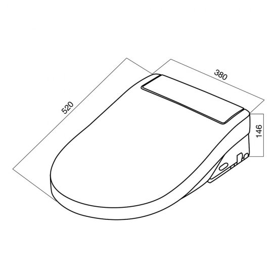 Сиденье для унитаза AM.PM Clean Care дюропласт с микролифтом с функцией биде (CCC7851WH)