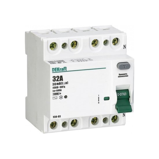 Выключатель дифференциального тока DEKraft УЗО03