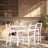 Обеденная группа антик белый стол и 4 стула Sonata Dining Set (21794)