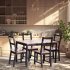 Обеденная группа антик черный стол и 4 стула Sonata Dining Set (21795)