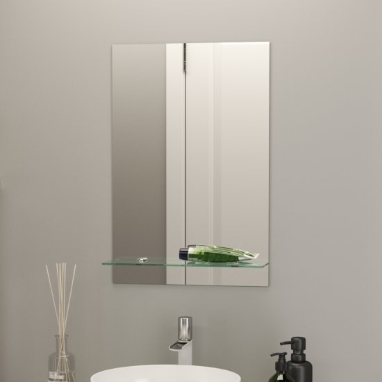 Зеркало с полкой прямоугольное 39х59 см Continent Прямоугольник (В011)