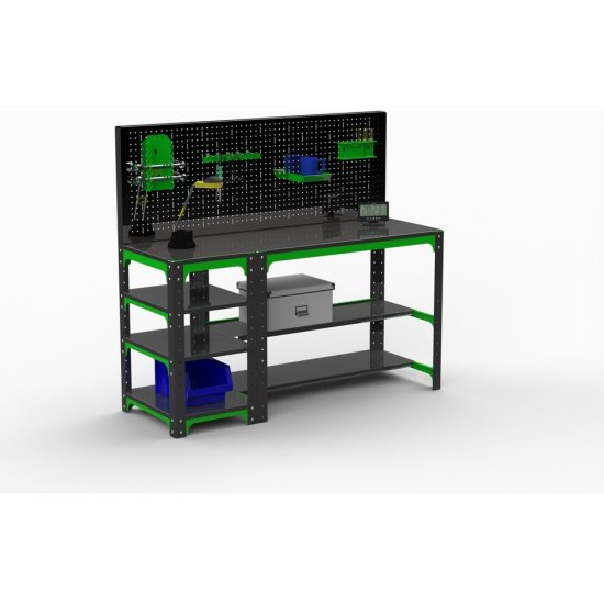 Стол металлический ООО Металекс KIT 750x1200x500, с боковыми полками