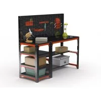 Стол металлический ООО Металекс серия KIT 750x1600x600 с боковыми полками, ОЧ