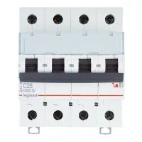 Автоматический выключатель модульный Legrand TX3 4Р 25А тип C 6 кА 230 В (404072)