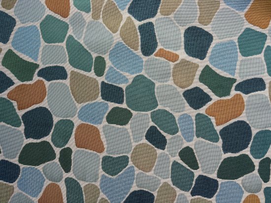 Ткань 1 м/п Морские камушки гобелен 150 см цвет голубой