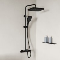 Душевая система Iddis Lahta LAHBLTHi06 с термостатом 3 режима цвет черный матовый
