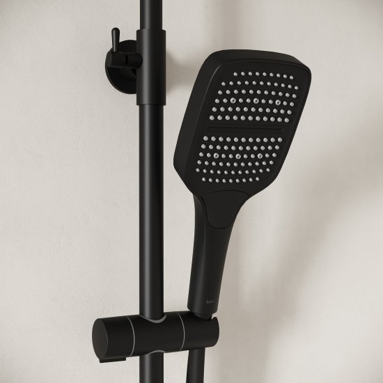 Душевая система Iddis Lahta LAHBLTHi06 с термостатом 3 режима цвет черный матовый