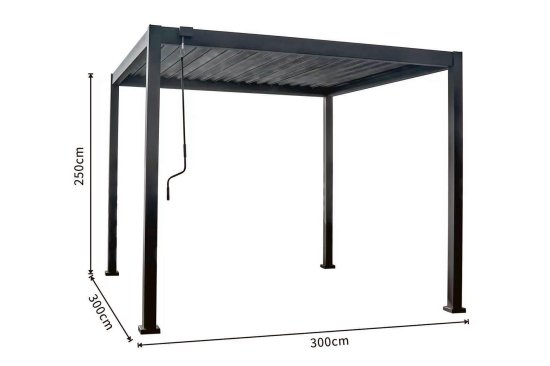 Пергола 3x3x2.5 м темно-серый