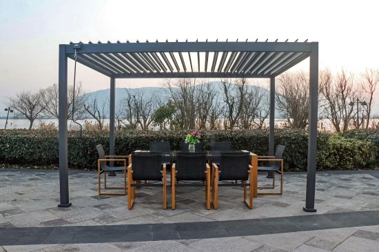 Пергола 3x4x2.5 м темно-серый алюминий