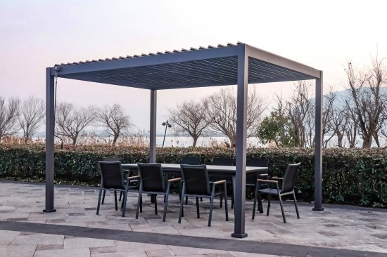 Пергола 3x4x2.5 м темно-серый алюминий