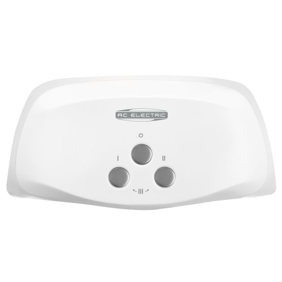 Проточный водонагреватель электрический AC Electric IWH 3.5 S 3.5 кВт серый с душевой лейкой