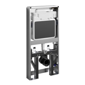 Инсталляция WasserKraft Naab 86 для подвесного унитаза с кнопкой черной со звукоизоляцией (86TLT.040.SE.BL)