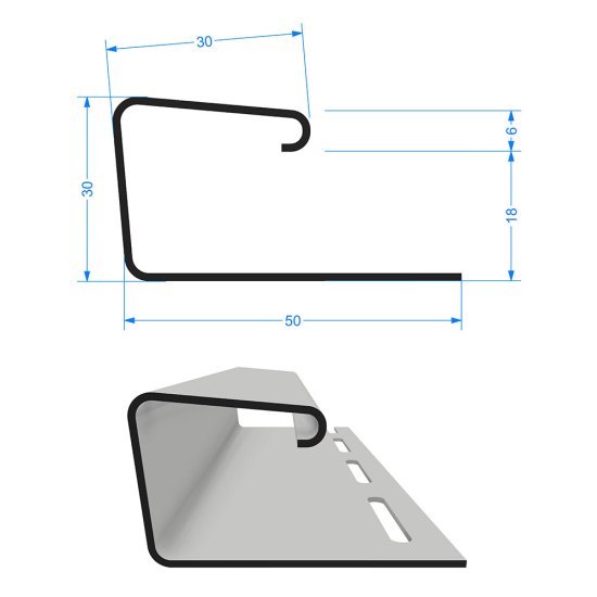 J-профиль Docke 3000 мм карамельный 18 мм