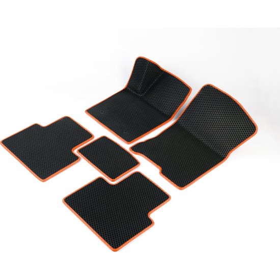 Автомобильные коврики для Audi A8 D4 Long 2010 - 2017 (Ауди А8 Д4 лонг) Vicecar DL3020RR-оранжевый