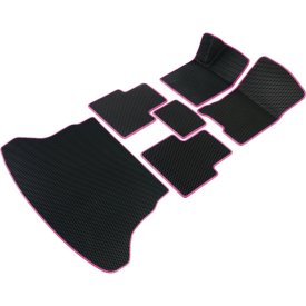 Коврики в салон и багажник для Hyundai Solaris 2011 - 2016 (седан) (Хендай Солярис) Vicecar SBDL18016R-розовый