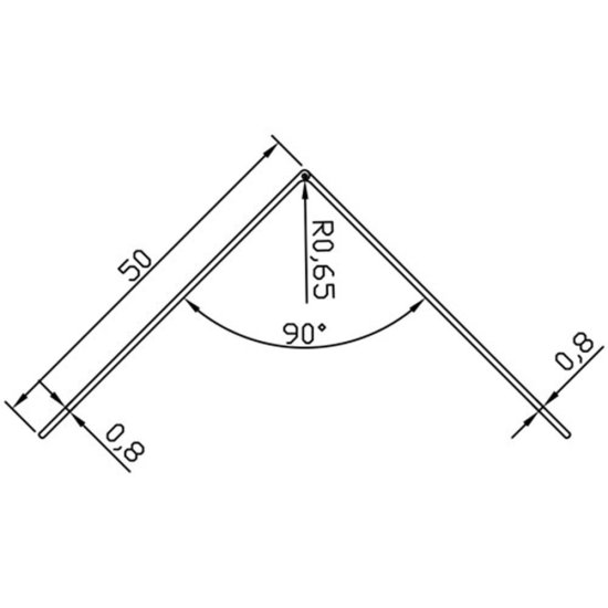 Уголок ПВХ 50х50х2700 мм гладкий белый