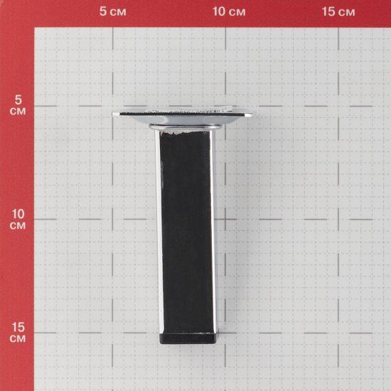 Ножка мебельная стальная 25х25х100 мм хром (1 шт.)