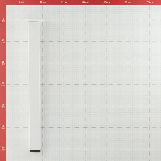 Ножка мебельная стальная 25х25х300 мм белая (1 шт.)