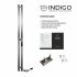 Полотенцесушитель электрический Indigo Style Pro 1200х100 мм 65 Вт с терморегулятором графит металлик