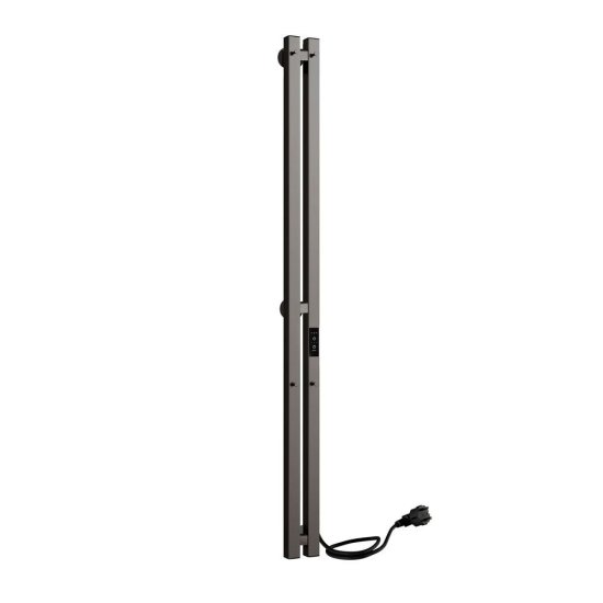 Полотенцесушитель электрический Indigo Style Pro 1200х100 мм 65 Вт с терморегулятором оружейная сталь
