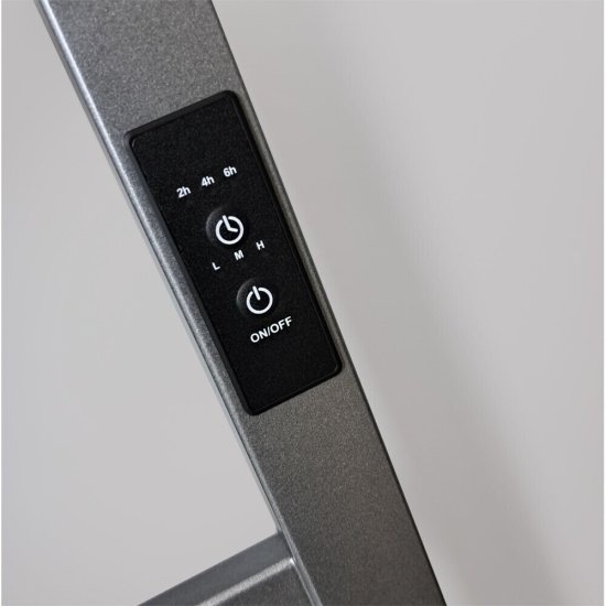 Полотенцесушитель электрический Indigo Oktava Slim 3 800х530 мм 90 Вт с терморегулятором графит металлик