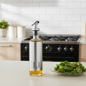 Бутылка для масла и уксуса Mallony Olivia 0.5 л стекло цвет прозрачный