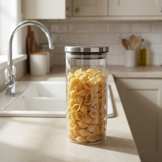 Банка для сыпучих продуктов Mallony Oceano 1.3 л стекло цвет прозрачный