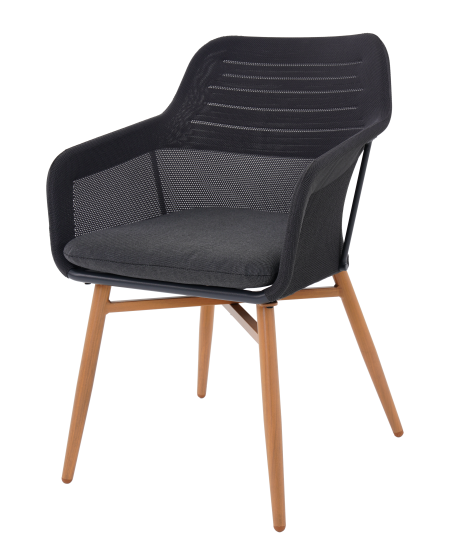 Кресло садовое BEGINIA Bezier Kivach 54x63x85 см алюминий цвет черный