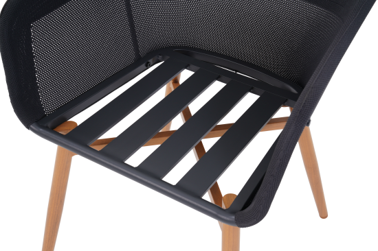 Кресло садовое BEGINIA Bezier Kivach 54x63x85 см алюминий цвет черный