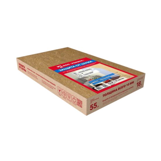 Лист звукоизоляционный Роквул 10х600х1000 мм 7,2 кв.м