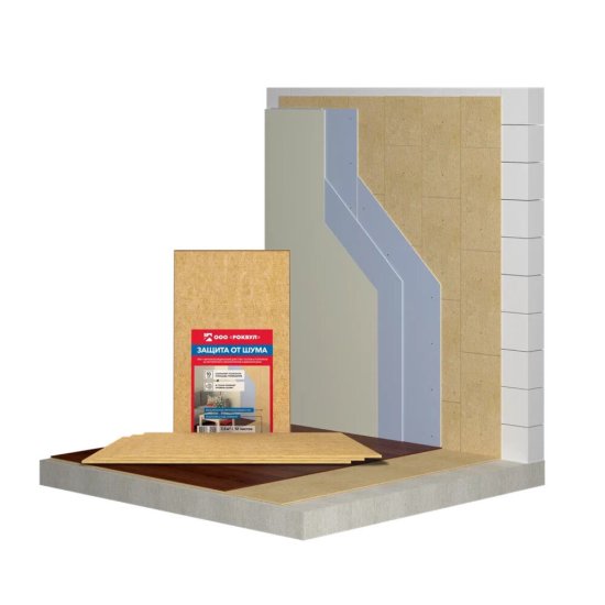 Лист звукоизоляционный Роквул 10х600х1000 мм 7,2 кв.м