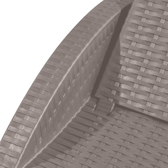 Шезлонг без подушки Rattan 187x44 см пластик серый