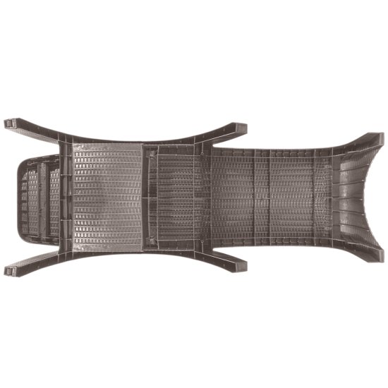 Шезлонг без подушки Rattan 187x44 см пластик серый