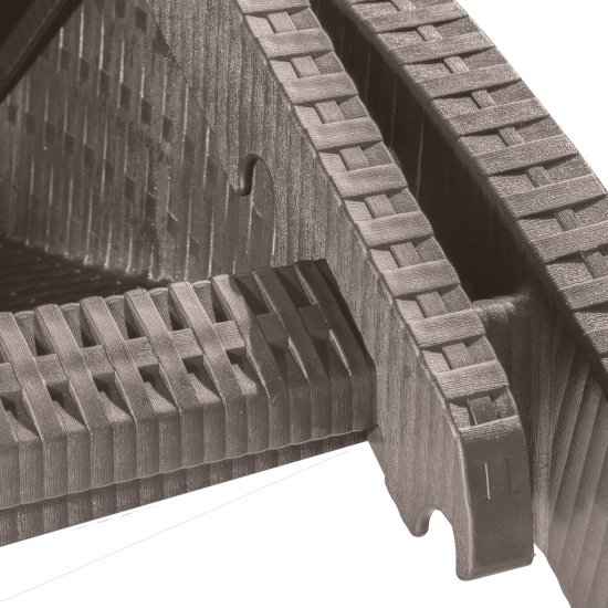 Шезлонг без подушки Rattan 187x44 см пластик серый